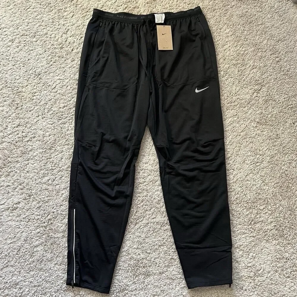 Nike Phenom Elite Knit Running Pants Mens Size XL Black Lightweight DQ4740 NWT